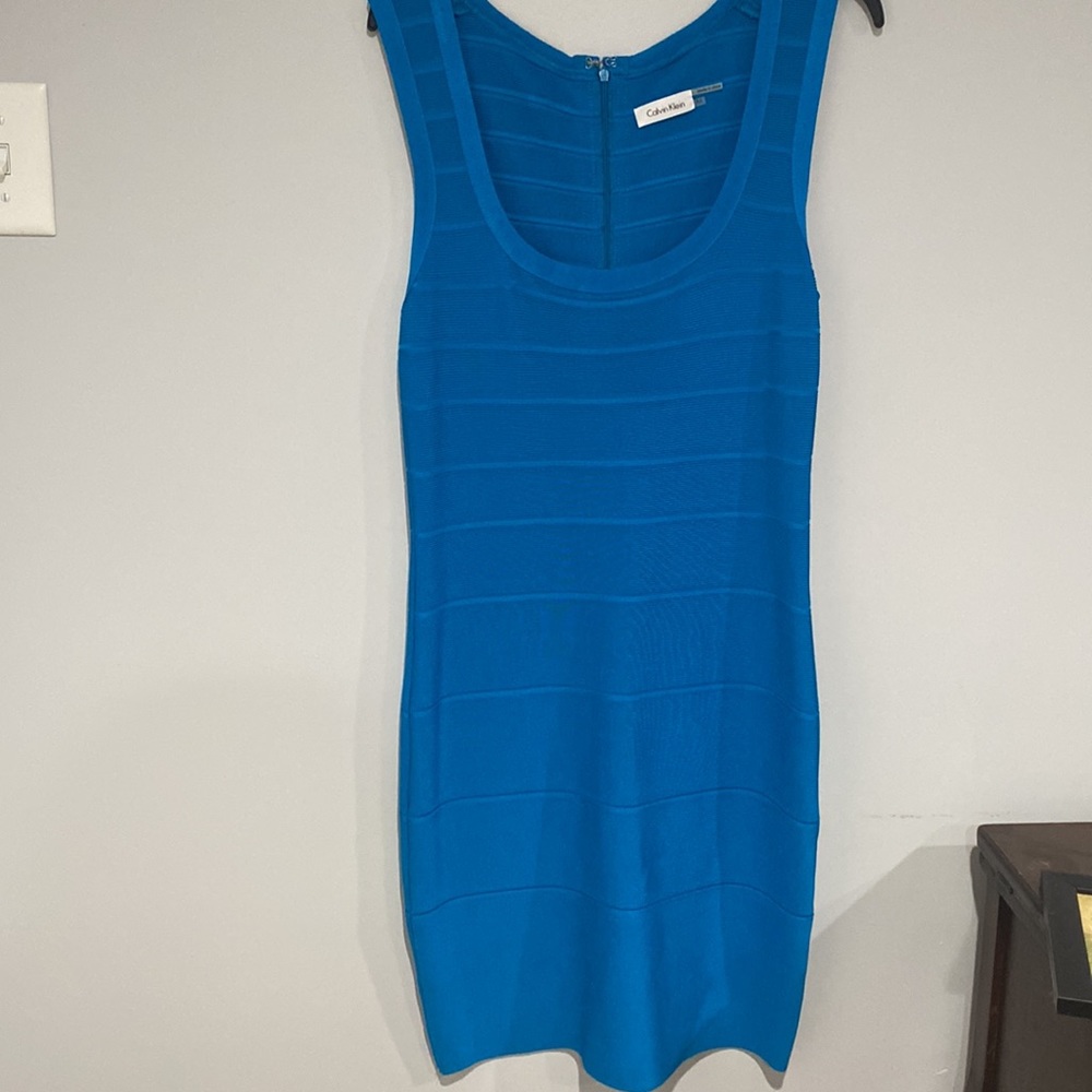 🦋 Calvin Klein Ribbed Bright Blue Dress 🦋
